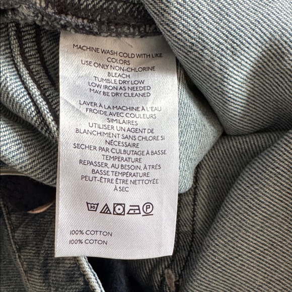 We The Free Moxie Low Slung Pull-on Barrel Faded Timeless Blue Jeans size 27 - Picture 4 of 8